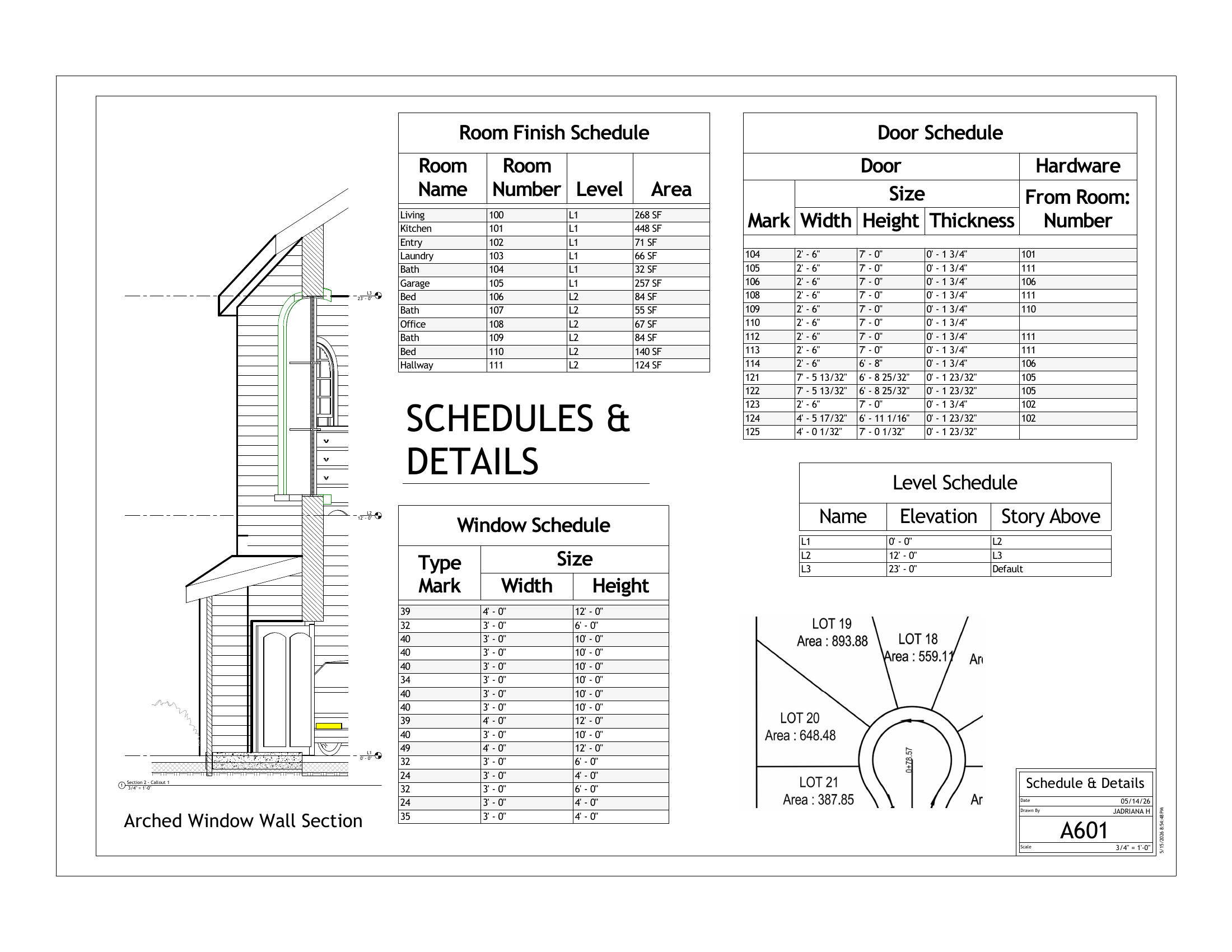 Room Finish &amp; Door Schedules — generated from BIM model.